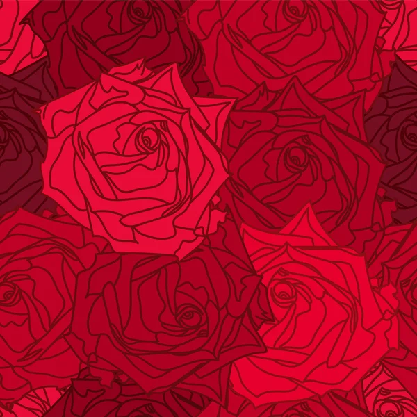 Schöne rote Rosen . — Stockvektor