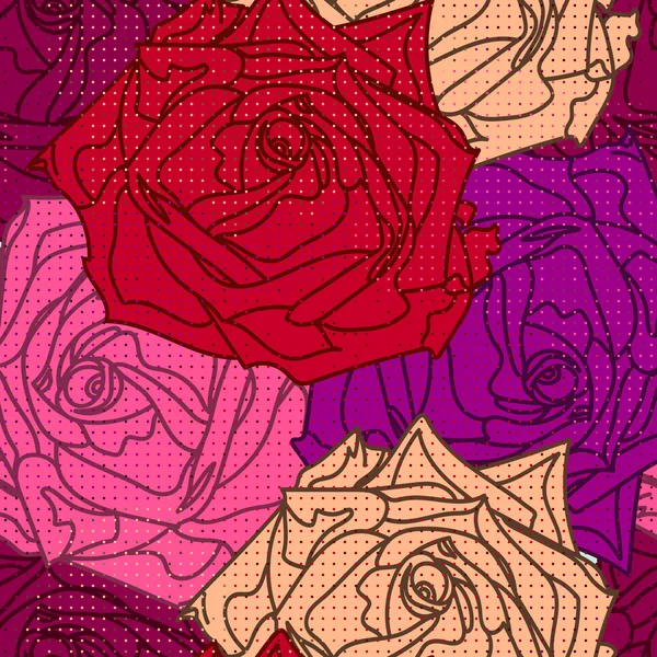 与玫瑰背景 — 图库矢量图片
