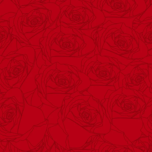美丽的红玫瑰 . — 图库矢量图片
