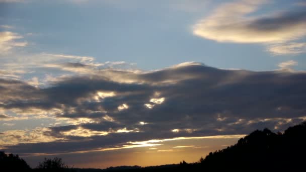 Nuvens na madrugada Timelapse — Vídeo de Stock