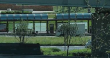 Chengdu, Çin 'deki otobüs durağı.