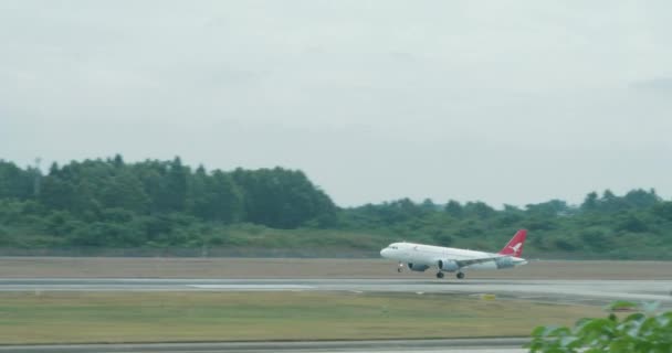 Shenzhen Airline landet auf dem Flughafen Suangliu, China — Stockvideo