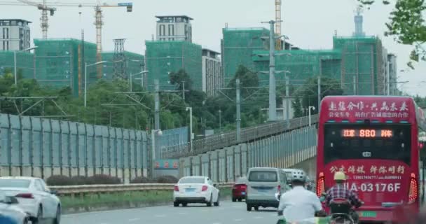 Bushaltestelle in Chengdu, China — Stockvideo