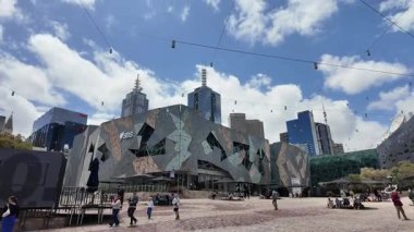 Melbourne şehir merkezinde sokak sahnesi, Avustralya