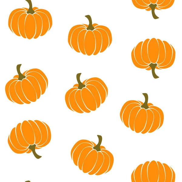 Modèle Citrouilles Orange Illustration Pour Halloween — Image vectorielle