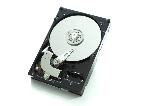 Eski Bir Bilgisayarda Kullanılan Bir Sabit Diskin Fotoğrafını Kapat — Stok fotoğraf