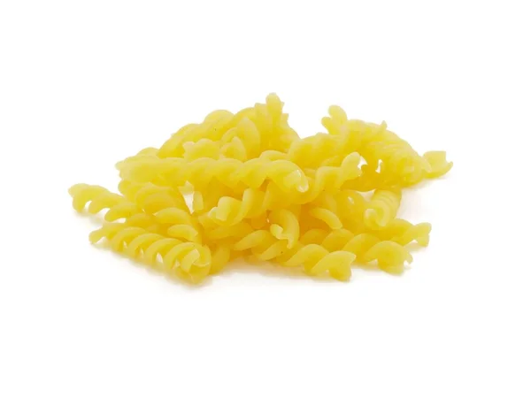 Fusilli Tészta Fehér Alapon — Stock Fotó