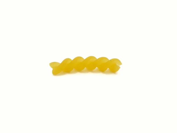 Massa Fusilli Sobre Fundo Branco — Fotografia de Stock