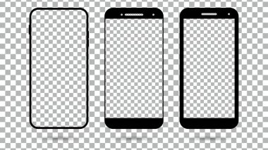 Akıllı telefon vektör çizimi kümesi