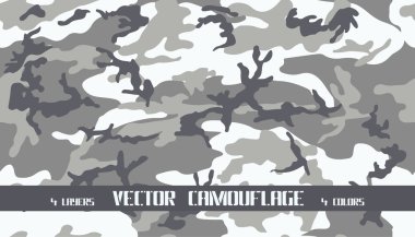 kış orman kamuflaj deseni