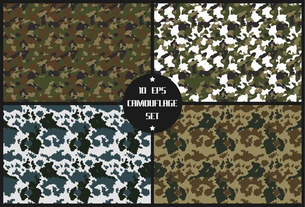 Vector camouflage set — Stock Vector