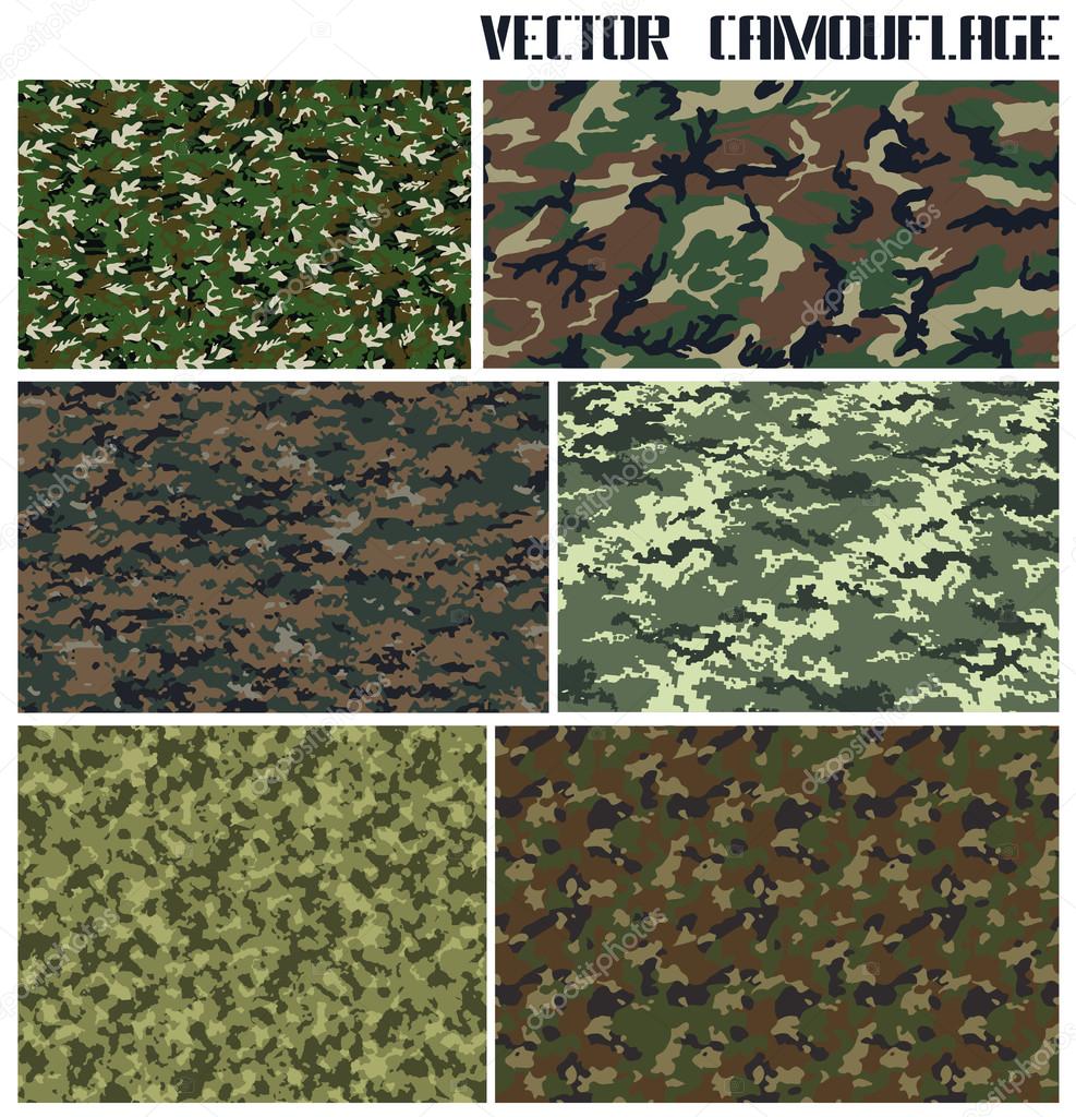 vector camouflage set