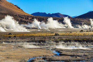 Atacama Çölü, Şili'deki Tatio Geysers