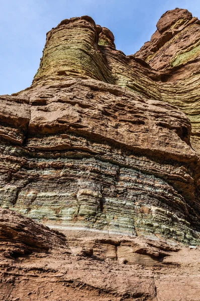 Layered rock formations in the Quebrada de las Conchas, Argentin — Stock Photo, Image
