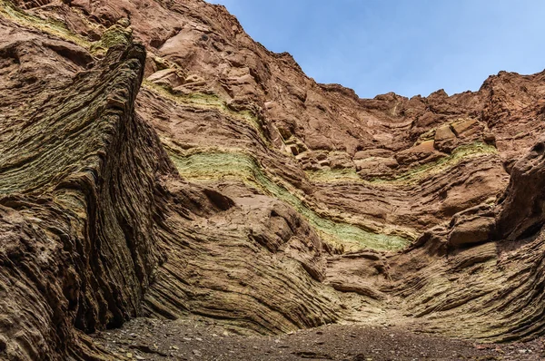 Layered rock formations in the Quebrada de las Conchas, Argentin — Stock Photo, Image