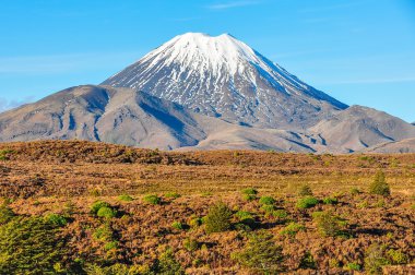 Mount Ngauruhoe Tongariro Milli Parkı'nda, yeni heves görünümünü