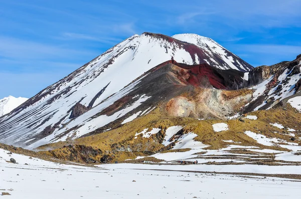 Intenzív színek piros kráter, a Tongariro National Park, új — Stock Fotó