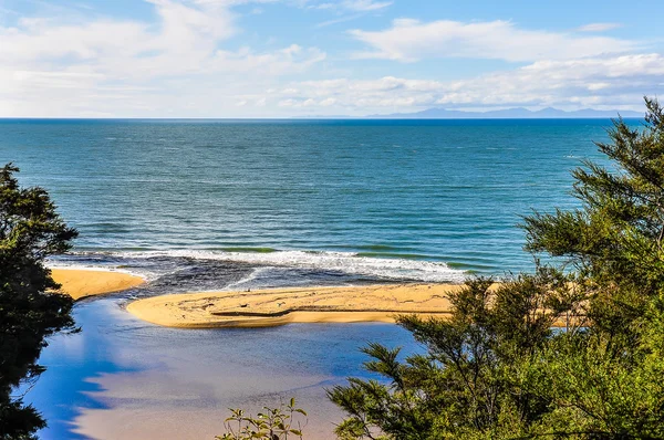 Vue sur la plage dans le parc national Abel Tasman, Nouvelle-Zélande — Photo