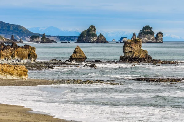 Coast Road near Punakahei, New Zealand — стоковое фото