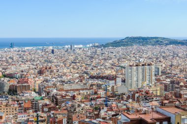 Panoramik görüş Turo del Rovira Barcelona, İspanya