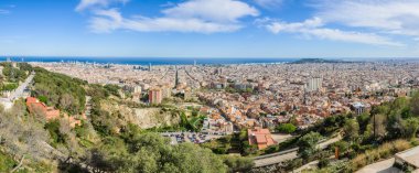 Panoramik görüş Turo del Rovira Barcelona, İspanya