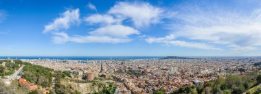Panoramik görüş Turo del Rovira Barcelona, İspanya