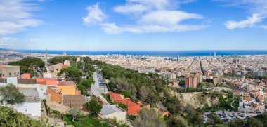 Panoramik görüş Turo del Rovira Barcelona, İspanya
