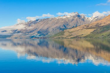 Dağ yansıma Glenorchy, Yeni Zelanda
