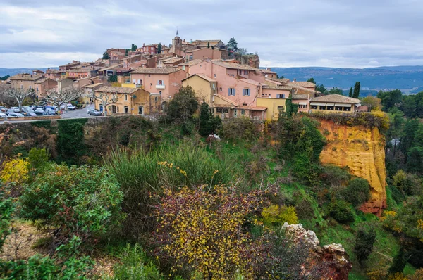 Pohled na Roussillon, Provence, Francie — Stock fotografie