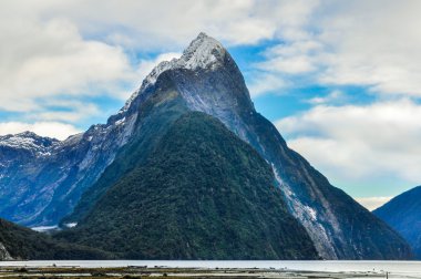 The Mitre Peak in the Milford Sound, New Zealand clipart
