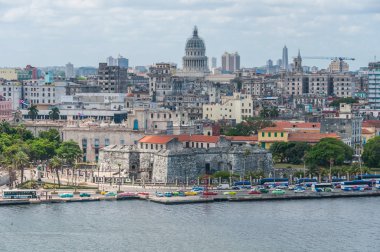 Görünüm Capitolio ve çevresinin Havana, Küba