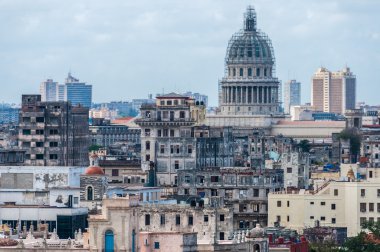Görünüm Capitolio ve çevresinin Havana, Küba