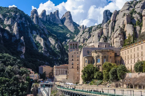 修道院的西班牙加泰罗尼亚蒙特塞拉特 — 图库照片