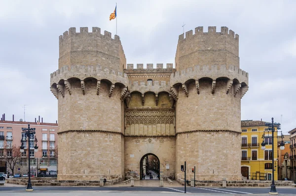 Serranos věže v Valencia, Španělsko — Stock fotografie