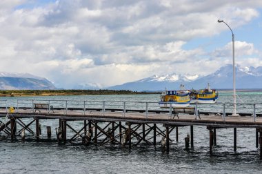 Tekneler, Puerto Natales, Patagonia, Şili