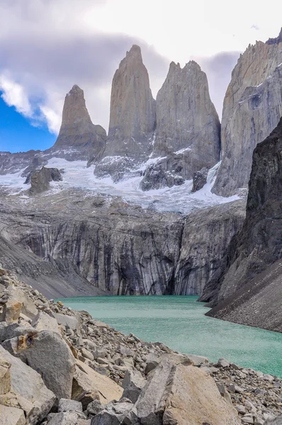 A tornyok, Torres del Paine Nemzeti Park, Chile — Stock Fotó