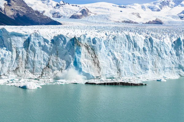 正面视图，Perito Moreno 冰川阿根廷 图库图片