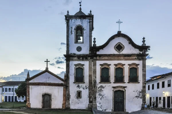 Kilisesi sömürge kasaba Paraty, Brezilya — Stok fotoğraf