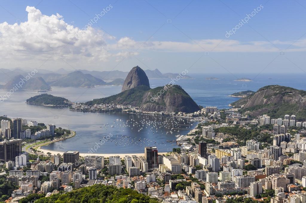 Panorama of Rio de Janeiro Guanabara Brasil RPPC Real Photo Postcard Brazil