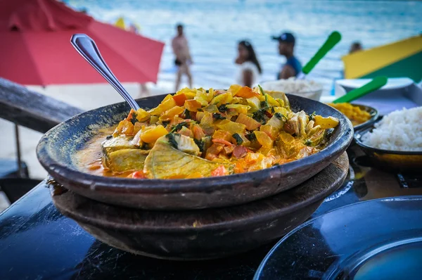 Mokeka, geleneksel gıda Morro de Sao Paulo, Brezilya
