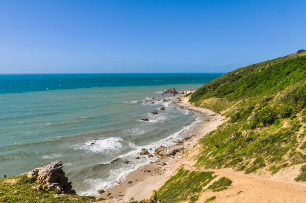 Vista praia em Jericoacoara, Brasil — Fotografia de Stock
