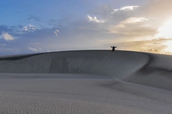 Самотність у Lencois Maranheses, Бразилія Стокове Фото