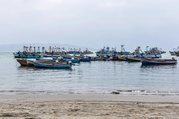 Βάρκες στην Paracas εθνικό αποθεματικό, Περού Εικόνα Αρχείου