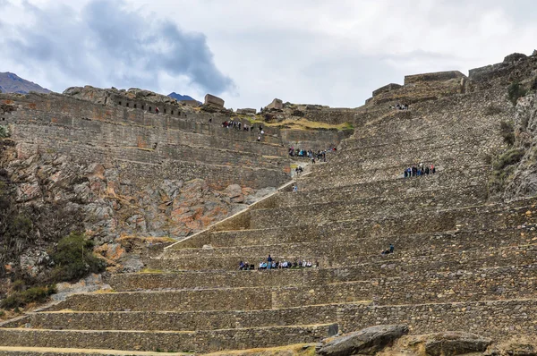Ollantaytambo kutsal vadi, Peru kalıntıları — Stok fotoğraf