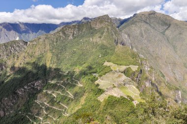 Machu Picchu, İnkalar, Peru kutsal kenti havadan görünümü