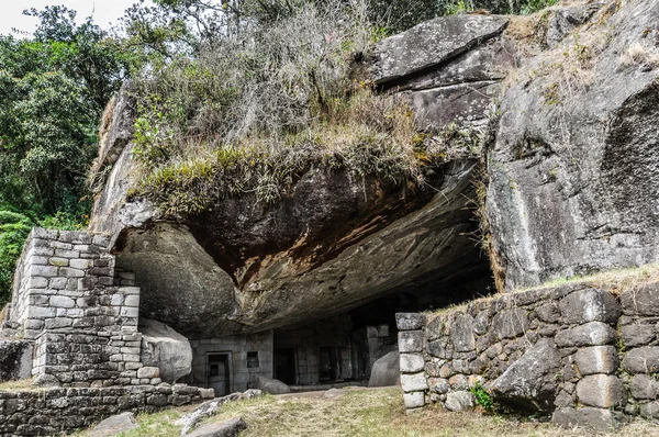 Temple of Moon at Machu Picchu, the sacred city of Incas, Peru