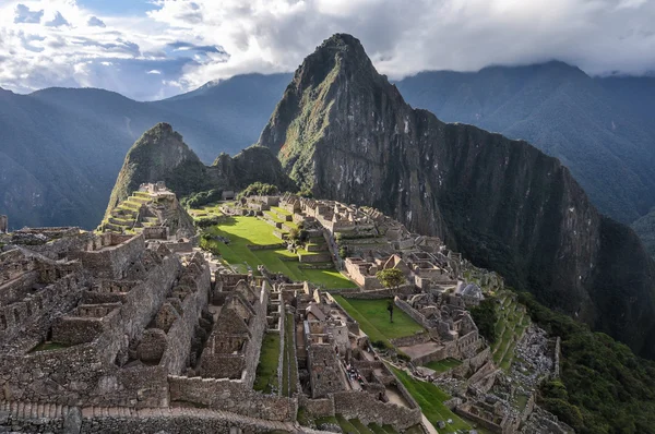 Před uzavřením na Machu Picchu, posvátné město Inků, Peru — Stock fotografie