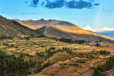 Cusco, Peru için Puka Pukara kalıntıları çevresinde alanları