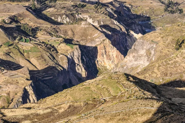 Vista do vale no Canhão Colca, Peru — Fotografia de Stock