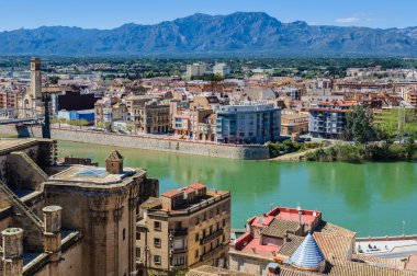View of Tortosa from the castle, Spain clipart